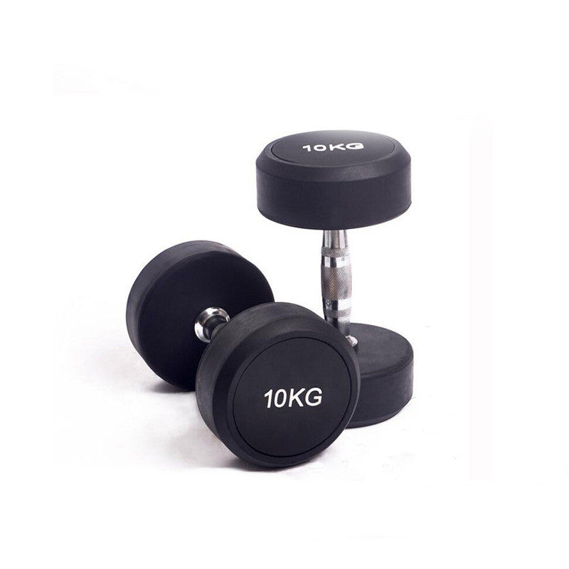 Get Fit with Our Cast Iron Rubberized Round Head Fitness Dumbbells